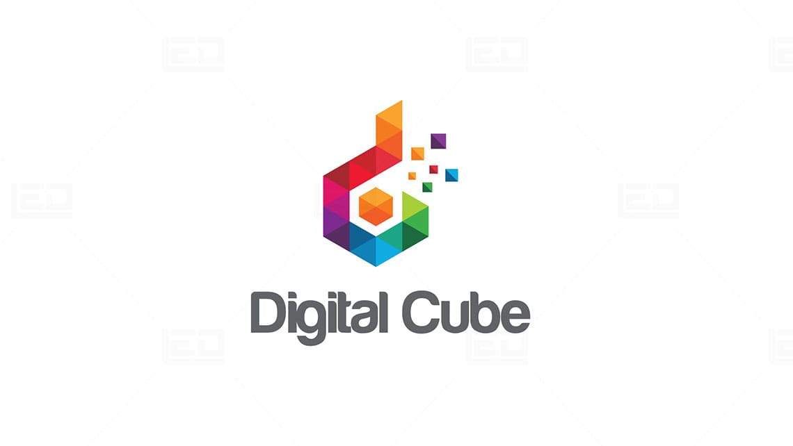 Digital Cube Logo by Leading Edge Designers