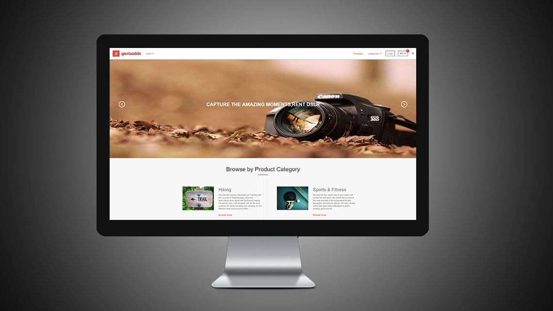 Sportsadda Web Development - Web E-Commerce design portfolio by Leading Edge Designers
